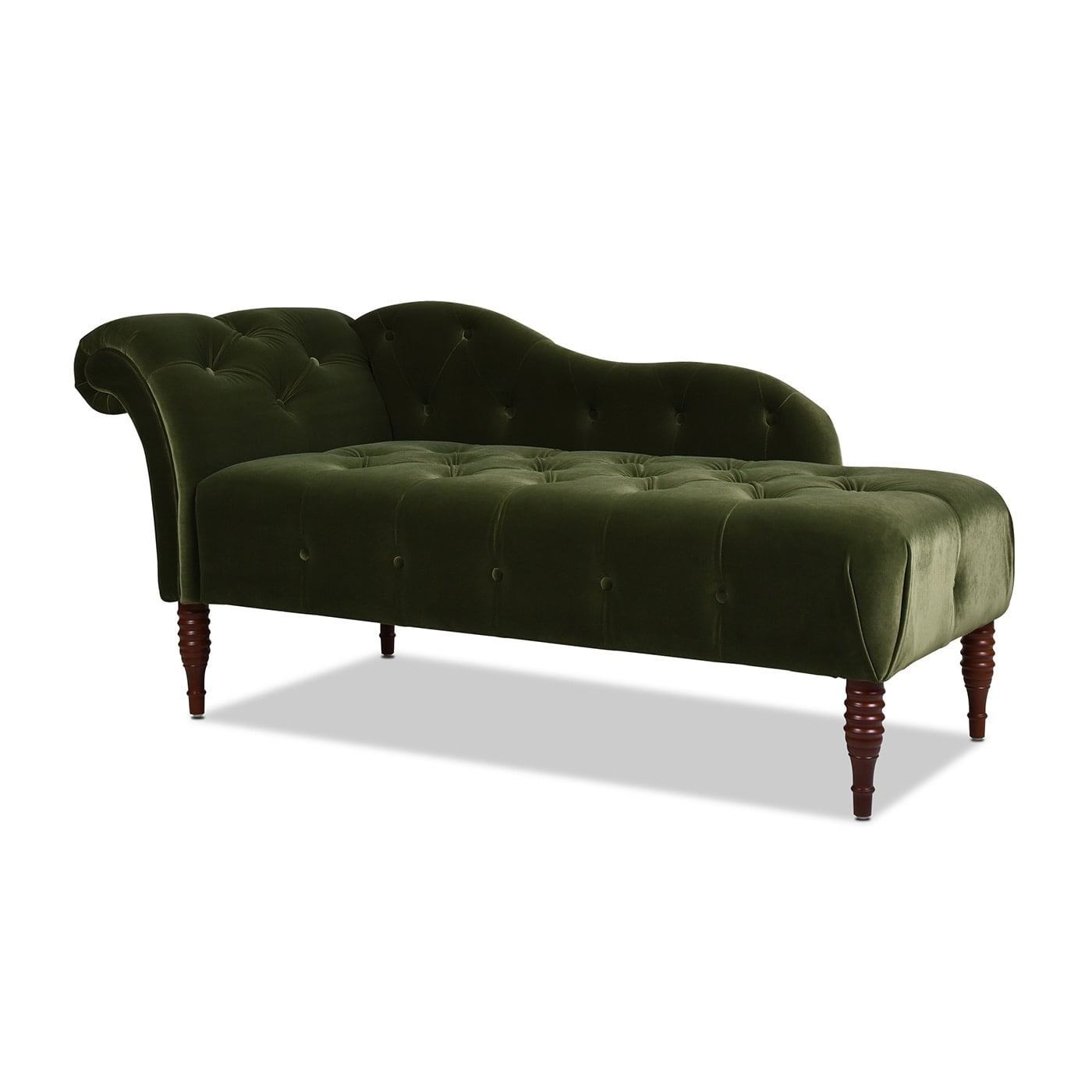 Jennifer Taylor Home Jared Roll Arm Tufted Bench Settee, Olive Green