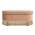 thumbnail image 1 of Jennifer Taylor Home Serena 38" Oval Storage Bench Ottoman, Peach Orange Velvet, 1 of 5