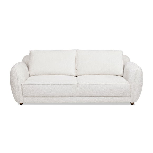 Jennifer Taylor Home Sharon 84" Puffy Arm Sofa, Alpaca Off-White Chenille