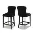 thumbnail image 1 of Jennifer Taylor Home Sonoma 26" Upholstered Bar Stool (Set of 2), Onyx Black, 1 of 12