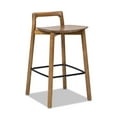 thumbnail image 1 of Jennifer Taylor Home Sven 26.5" Modern Minimalist Low Back Wood Counter Stool, Dark Brown Walnut Ash Wood, 1 of 7
