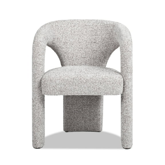 Jennifer Taylor Home Sydney 25" Fully Upholstered Barrel Dining Chair, Multi-Greige Beige Chenille