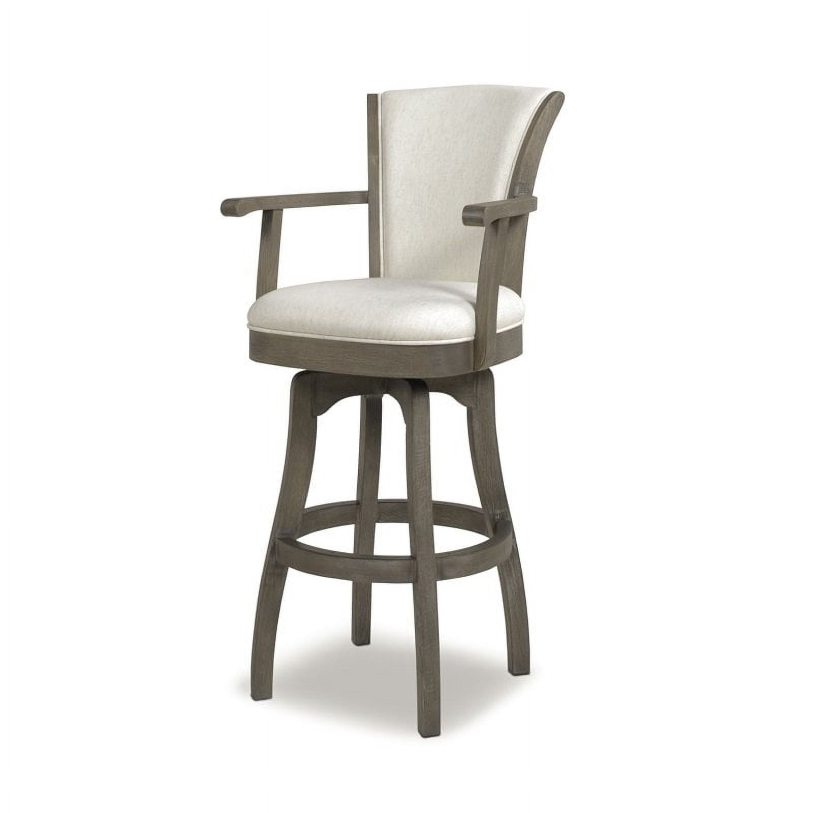 Jennifer Taylor Home Williams 31" Swivel Bar Stool with Armrests White Linen