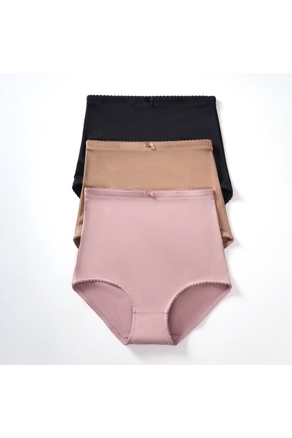 Women's Underwear High Waisted Full Coverage Ladies Panties 4pack (Regular & Plus Size)