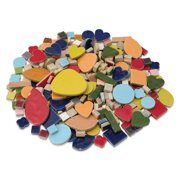 Jennifer s Mosaics Ceramic Assorted Shapes Tiles - Mixed Shapes, 1 lb