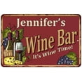 thumbnail image 1 of Jennifer's Red Wine Bar Sign 8 x 12 High Gloss Metal 208120054007, 1 of 1