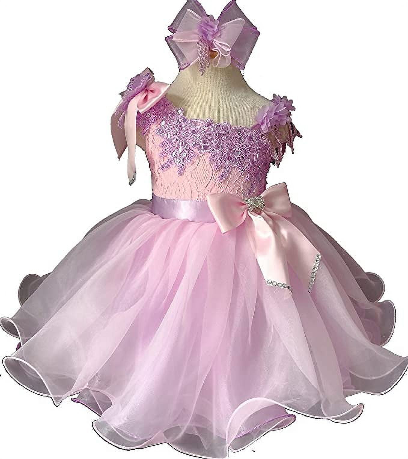Toddler Pageant Dresses 4t Jenniferwu 2pieces Infant Toddler Baby Newborn Little Girl's Pageant Party Birthday Shell Dress G600CORAL (3T Jennifer Dress