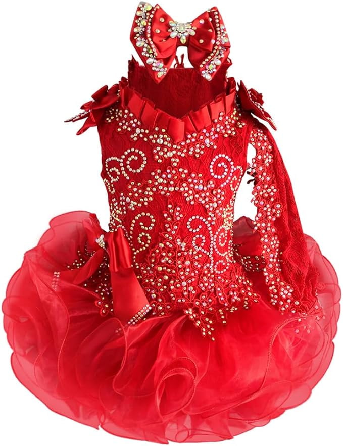 Baby Girls Red Embroidered Dress Suit – Stylish 2 Piece Traditional Party Wear Set