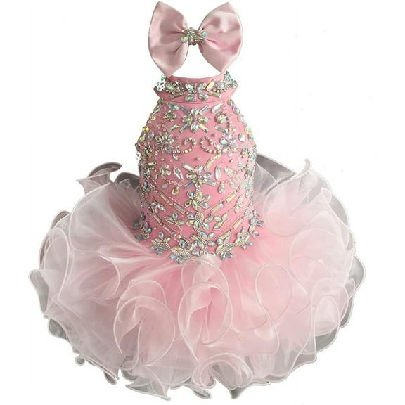 Jenniferwu G284 Infant Toddler Baby Newborn Little Girl's Pageant Birthday Dress (as1, Age, 4_Years) Pink