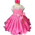 thumbnail image 1 of Jenniferwu G466 Infant Toddler Baby Newborn Little Girl's Pageant Party Birthday Dress Bubble Pink Size 18-24M, 1 of 5