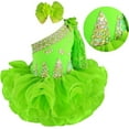 thumbnail image 1 of Jenniferwu Infant Toddler Baby Newborn Little Girl's Pageant Party Birthday Dress G115 Green 18-24M, 1 of 6