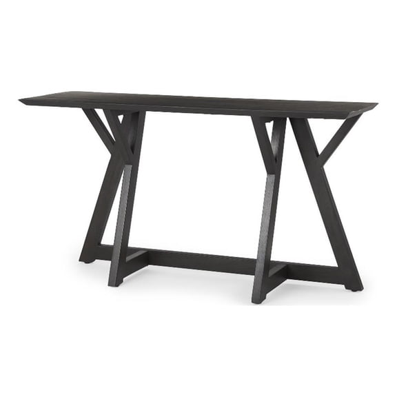 Jennings 54.0L x 16.0W x 29.5H Dark Brown Wood Console Table