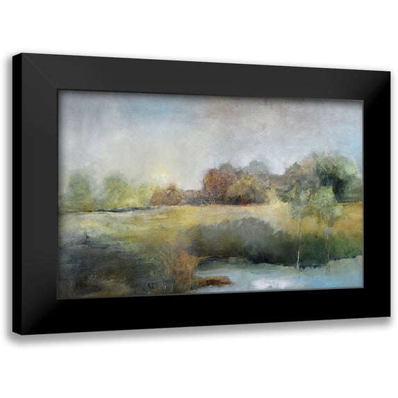 Jennings, J Austin 24x17 Black Modern Framed Museum Art Print Titled - A Chill in the Air