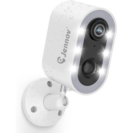 Jennov Home Security Cameras Wireless Outdoor, 2K Battery Powered WiFi Indoor Color Night Vision
