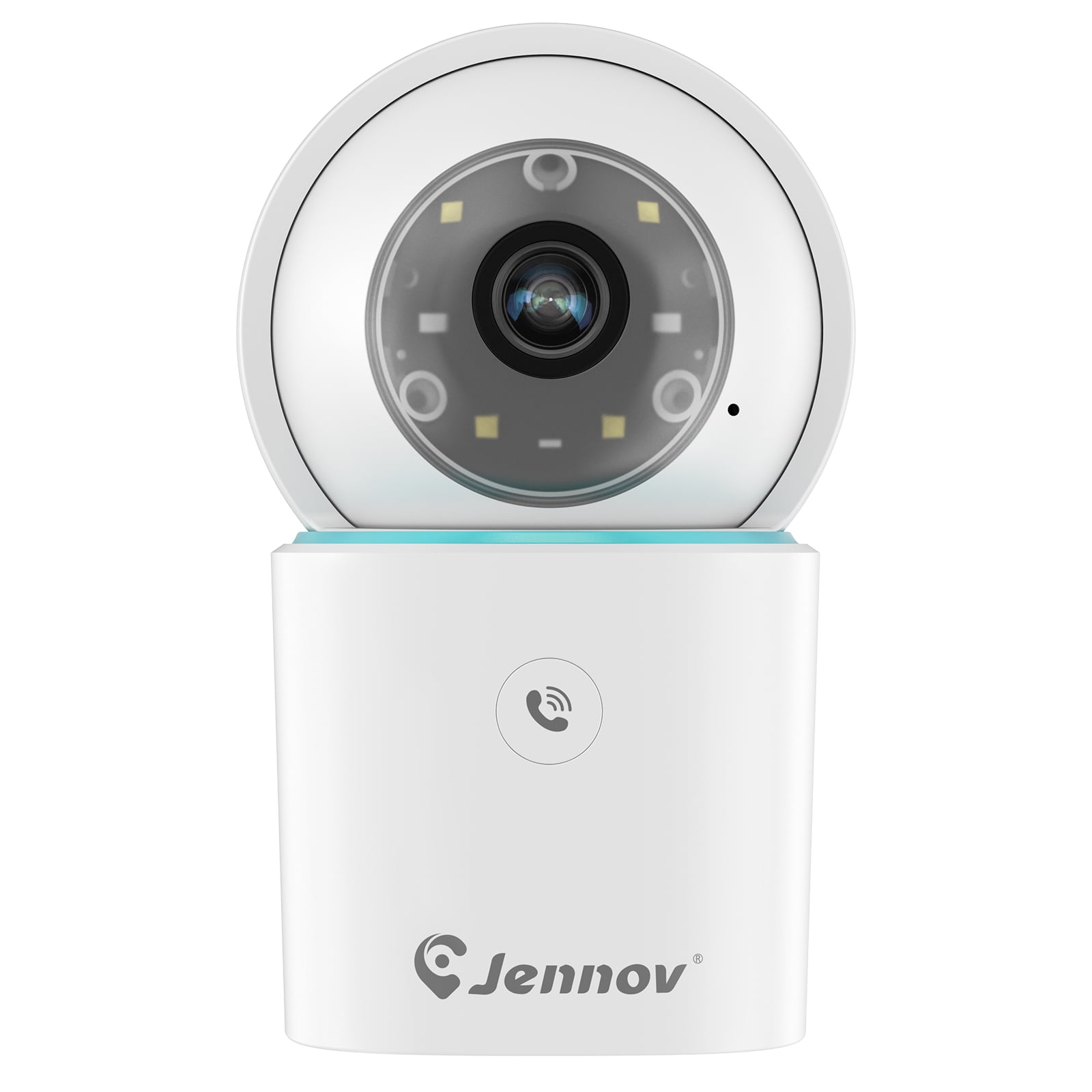 Jennov 2K Wireless Indoor Security Camera with Smart Night Vision, Ideal for Home Monitoring and Pet Care