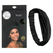 Jenny Capp Soft Cotton-Silk Black Hair Scarfi - Multipurpose Shower Cap Scarfi Headband for Women