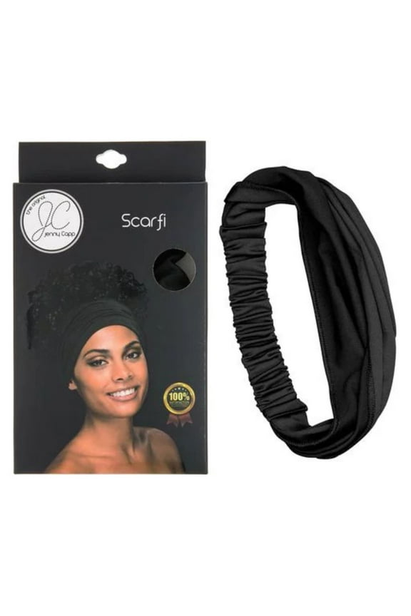 Soft Cotton-Silk Black Hair Scarfi - Multipurpose Shower Cap Scarfi Headband for Women