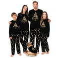 thumbnail image 1 of Jenny Cat Christmas Tree Matching Christmas Pjs For Family And Cat, Black Long Sleeve Set, 2 Pieces With Plus Size, 1 of 7