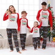 FAMILY CHRISTMAS PAJAMAS BY JENNY Jenny Christmas Pajamas Matching Dog Sayings Dear Santa They Are The Naughty Ones, White And Red Christmas Light, Size NB To Men 6XL