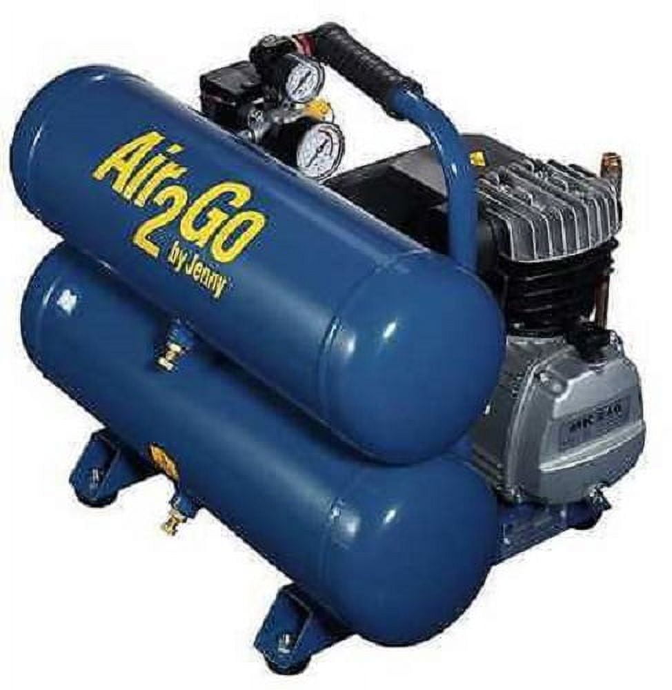 Jenny Compressors A2G246-HC4V-115/1 Hand Carry Portable Electric Motor Air Compressor, 4.8 Gallon Tank, 1 Phase, 2 HP, 115V