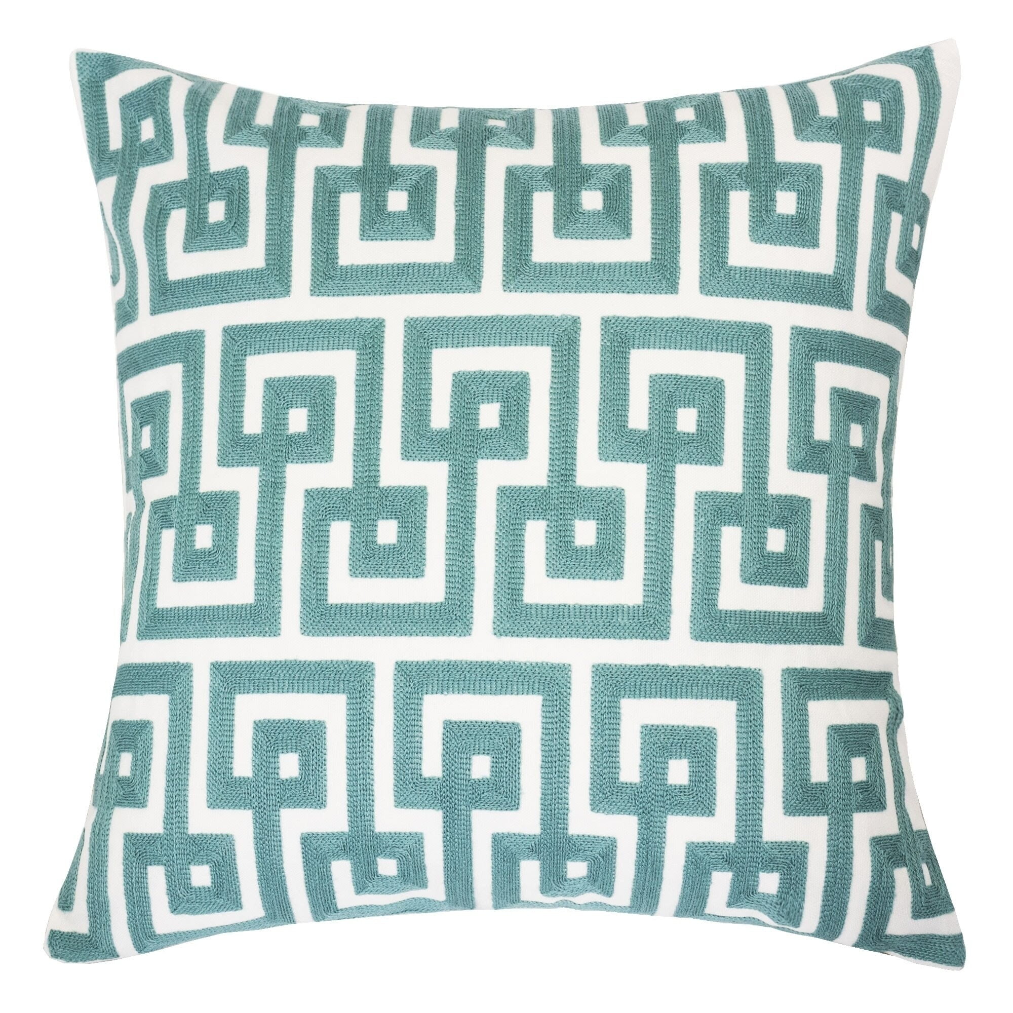 Jenny Cotton 20" Square Decorative Throw Pillow Spa