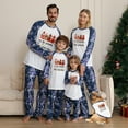 thumbnail image 1 of Jenny Gnome Christmas Pajamas Set Matching Family Blue Saying “I’ll Be Gnome For Christmas”, Plus Size Holiday PJs With Dog, 1 of 7