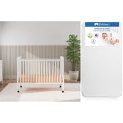 Jenny Lind Crib in White and Mattress