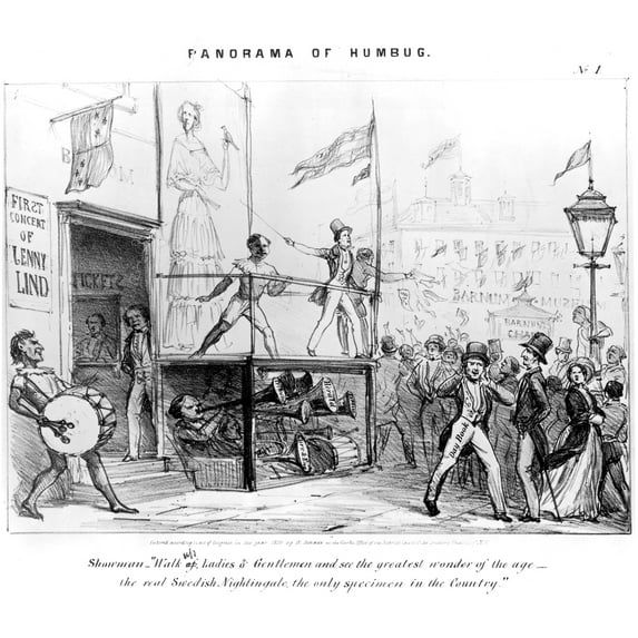 Jenny Lind. Nswedish Soprano Singer. Jenny Lind'S First Concert In America 1850 At P.T. Barnum'S American