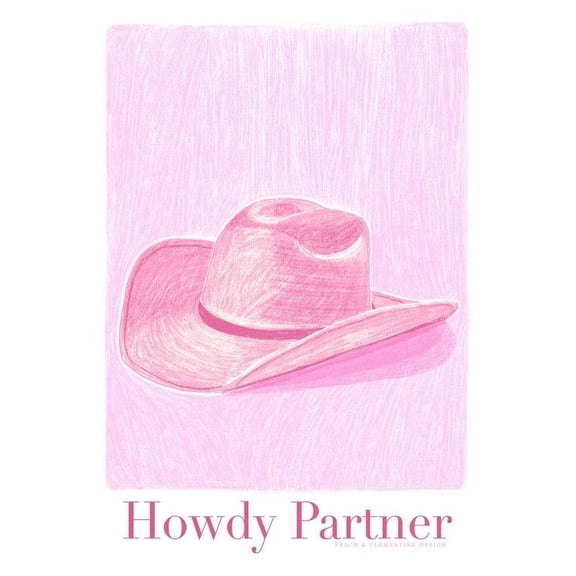 Jenny Liz Rome - Howdy Partner Print Wall Art, Modern Wall Decor For Living Room Bedroom, 12x18 UNFRAMED