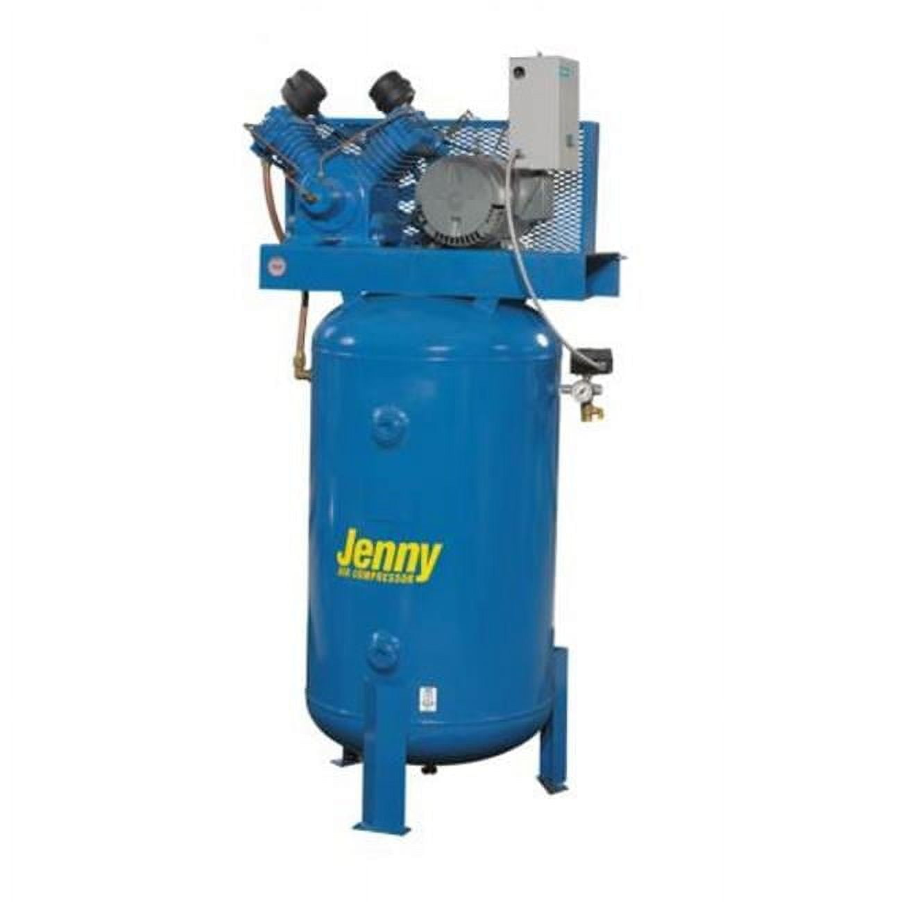 Jenny Products JEW5B80V-1-230 80 gal Electric Stationary Air Compressor, 5 HP Two-Stage Vertical