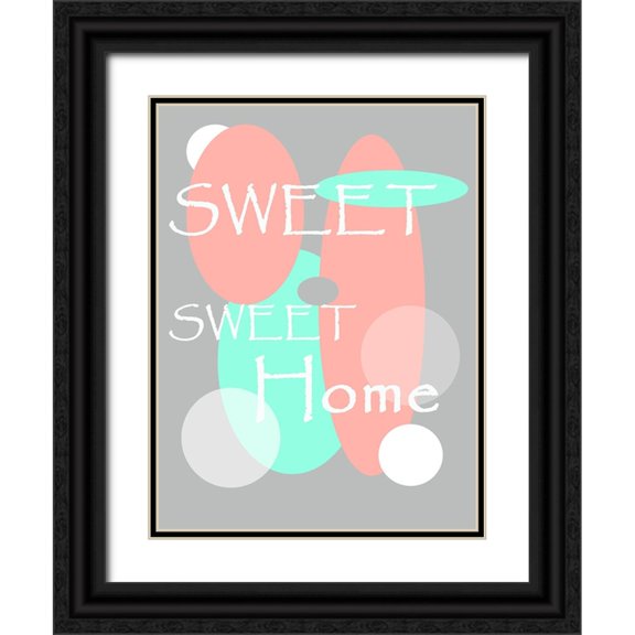 Jenny Rainbow Fine Art 12x14 Black Ornate Wood Framed with Double Matting Museum Art Print Titled - Digital Art Sweet Sweet Home