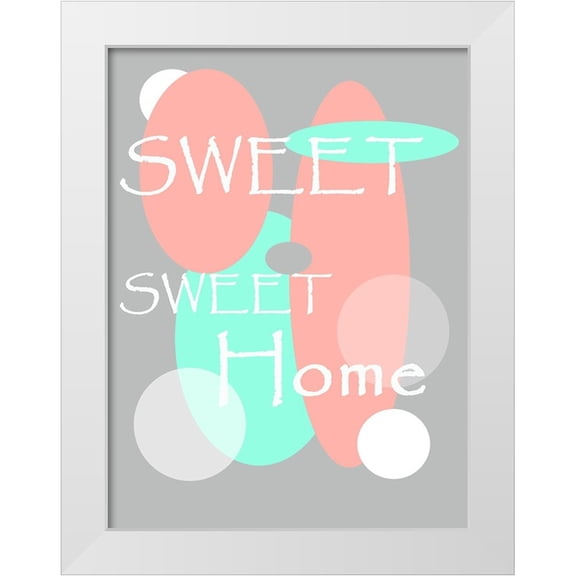 Jenny Rainbow Fine Art 12x14 White Modern Wood Framed Museum Art Print Titled - Digital Art Sweet Sweet Home