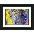 thumbnail image 1 of Jenny Rainbow Fine Art 14x11 Black Ornate Wood Framed with Double Matting Museum Art Print Titled - Fluid Acrylic Colorful Night Dreams 1, 1 of 4