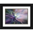 thumbnail image 1 of Jenny Rainbow Fine Art 14x11 Black Ornate Wood Framed with Double Matting Museum Art Print Titled - Mystery of Colors Glow of Galactic Rose, 1 of 4