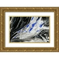 thumbnail image 1 of Jenny Rainbow Fine Art 14x11 Gold Ornate Wood Framed with Double Matting Museum Art Print Titled - Fluid Acrylic Night Over Ocean 1, 1 of 4