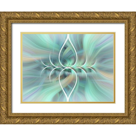 Jenny Rainbow Fine Art 14x11 Gold Ornate Wood Framed with Double Matting Museum Art Print Titled - Mystery of Colors Sigh of Bliss