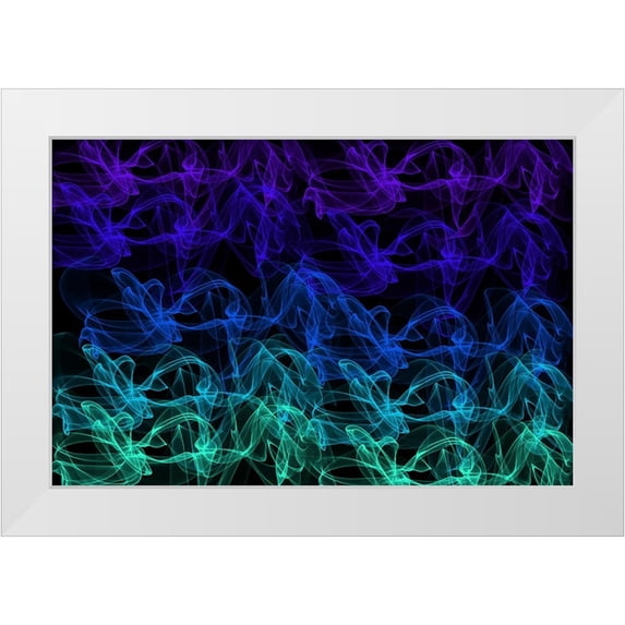 Jenny Rainbow Fine Art 14x11 White Modern Wood Framed Museum Art Print Titled - Ethereal Frequency 1