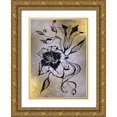 thumbnail image 1 of Jenny Rainbow Fine Art 24x32 Gold Ornate Wood Framed with Double Matting Museum Art Print Titled - Ink Drawing Lily Elegance, 1 of 4