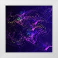 thumbnail image 1 of Jenny Rainbow Fine Art 26x26 White Modern Wood Framed Museum Art Print Titled - Galaxies Magenta Lights on Purple, 1 of 4