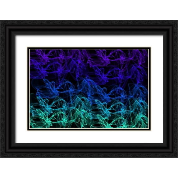 Jenny Rainbow Fine Art 32x23 Black Ornate Wood Framed with Double Matting Museum Art Print Titled - Ethereal Frequency 1
