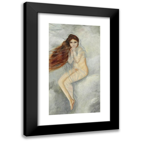 Jenny Tvermoes 9x14 Black Modern Framed Museum Art Print Titled - La Frileuse (1895)