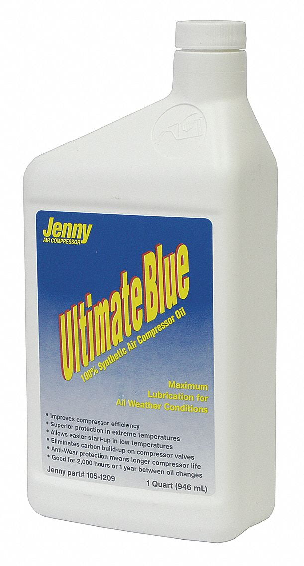 Aceite para compresor de aire 100% sintético 1 cuarto de galón Jenny  Ultimate Blue 105-1209