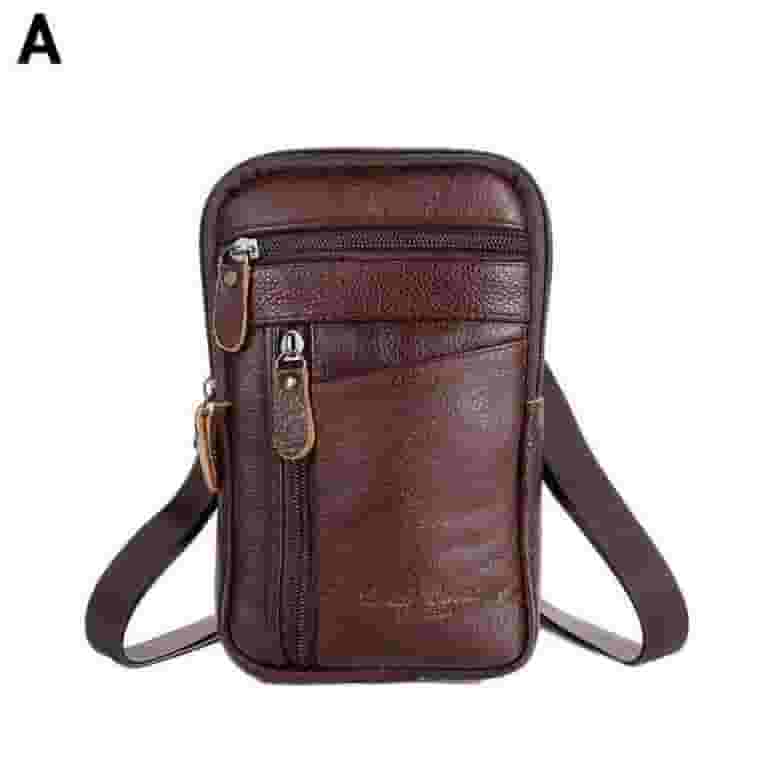 Jenny Watson Men's Genuine Leather Crossbody Bag, Mobile Jenny Watson Men's Genuine Leather Crossbody Bag, Mobile