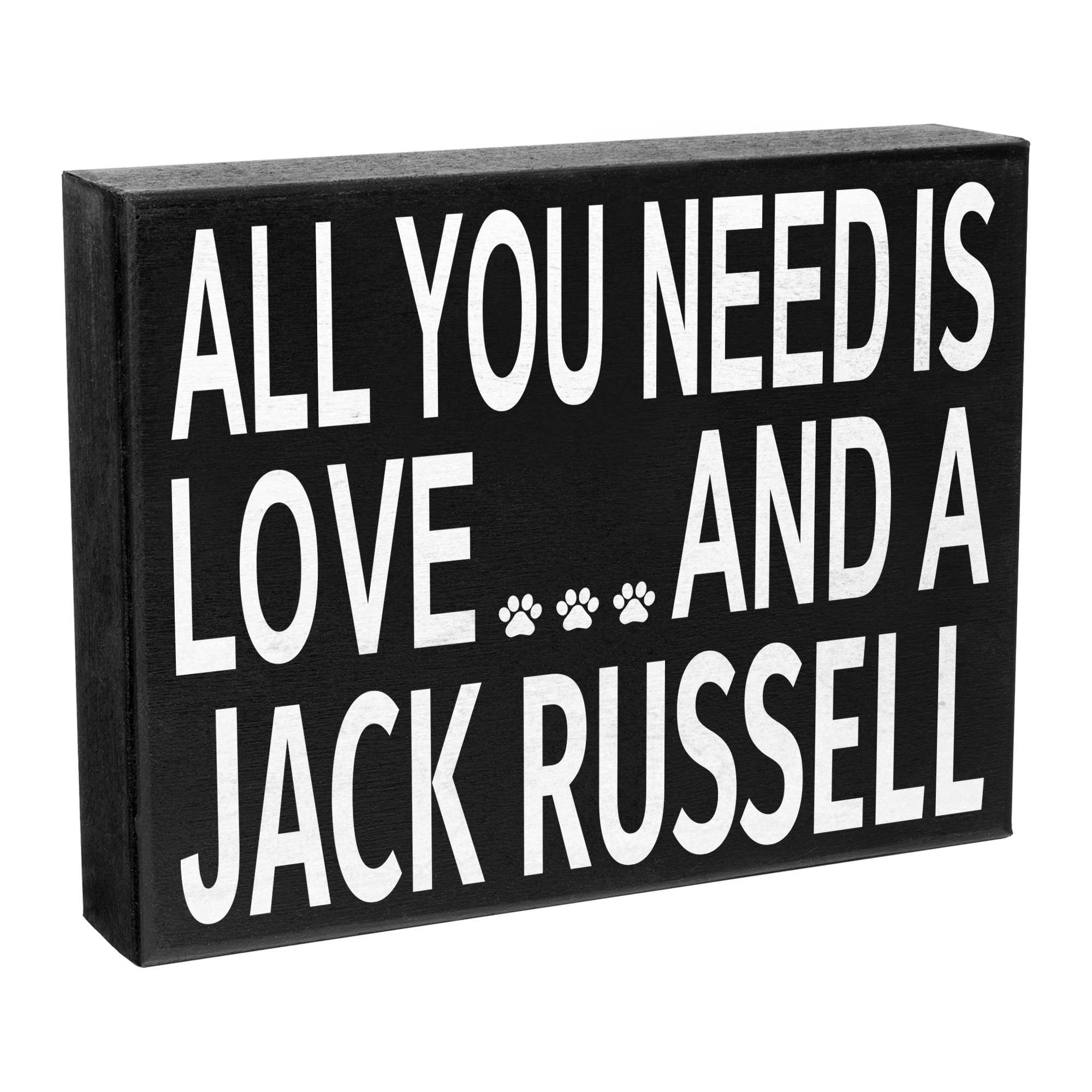 JennyGems - All You Need is Love and a Jack Russell - Wooden Stand Up ...