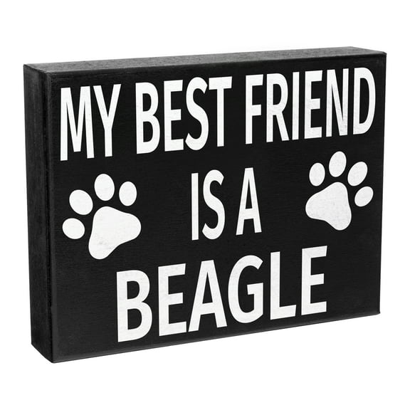 JennyGems Beagle Gifts, My Best Friend Is a Beagle Wooden Sign, Beagle Dog Mom, Dog Decorations, Shelf Decor and Wall Hanging