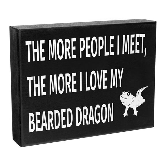 JennyGems Bearded Dragon Sign, Funny Bearded Dragon Decor, Bearded Dragon Gift, Wood Home Decor Sign, Bearded Dragon Hanging Wall Sign, 8x6 inches