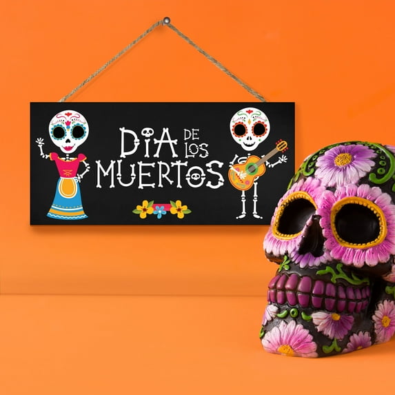 Day of the Dead Sign, Dia De Los Muertos Decor, Day of The Dead Decor, Halloween Decorations, Sugar Skulls Skeletons
