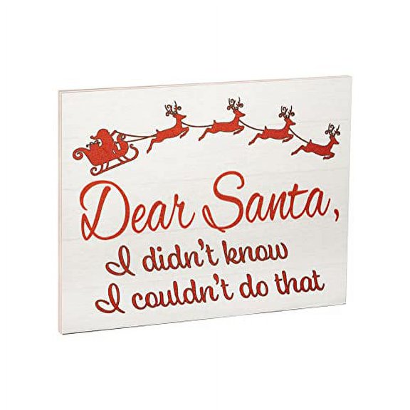 JennyGems Dear Santa I Didn't Know, 7.25x6 Inch Funny Wood Sign, Christmas Decorations, Cute Christmas Decor, Holiday Decor, Christmas Decor, Santa Decor, American Made