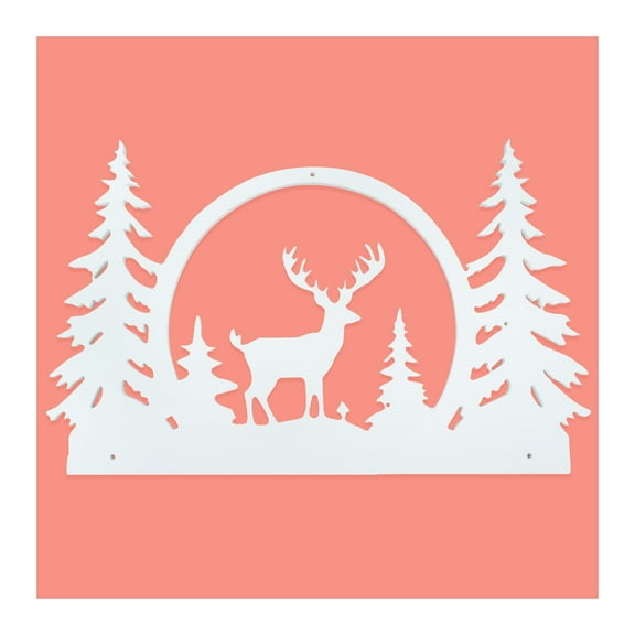 JennyGems Deer Sign, Christmas Decorations, Winter Decor, Indoor Outdoor PVC, Made in USA