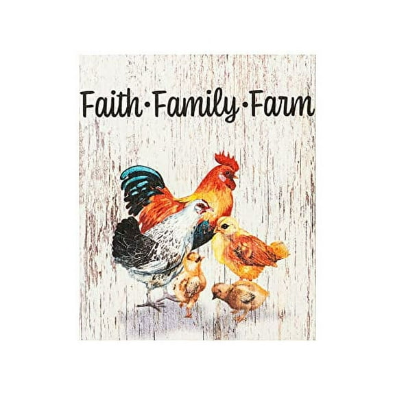 JennyGems Farmhouse Decor, Faith Family Farm Wooden Sign, Farm Gift, Barn Gifts, Chicken Coop Signs, Farmer Gifts